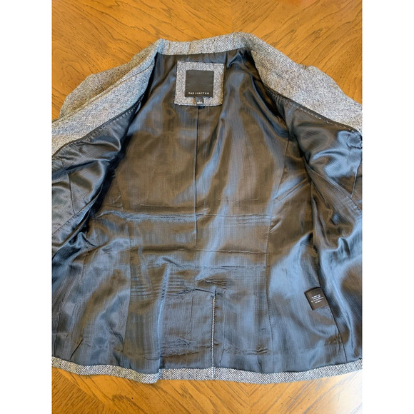 The Limited Womens Blazer Size 0 Grey Wool Blend - Picture 6 of 14